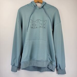 Unbranded Womens Cat Print Hoodie Size Large